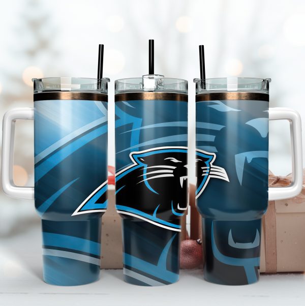 Carolina Panthers NFL Custom Stanley Quencher 30oz-40oz Stainless Steel Tumbler Hot And Cold Tumbler