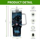 Carolina Panthers NFL Custom Stanley Quencher 30oz-40oz Stainless Steel Tumbler Hot And Cold Tumbler