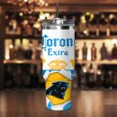 Carolina Panthers NFL Corona Extra Custom Stanley Quencher 30oz-40oz Stainless Steel Tumbler Hot And Cold Tumbler