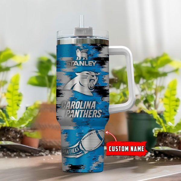 Carolina Panthers NFL Custom Stanley Quencher 30oz-40oz Stainless Steel Tumbler Hot And Cold Tumbler - Image 2