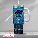 Carolina Panthers NFL Custom Stanley Quencher 30oz-40oz Stainless Steel Tumbler Hot And Cold Tumbler