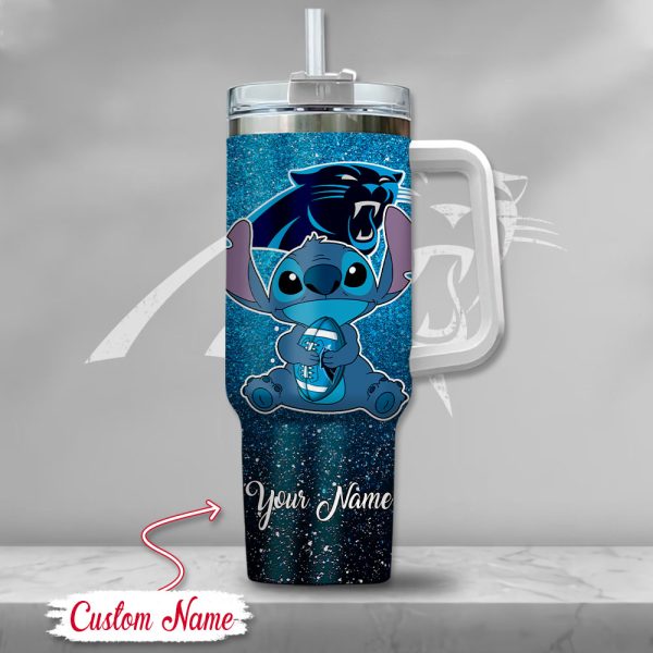 Carolina Panthers NFL Custom Stanley Quencher 30oz-40oz Stainless Steel Tumbler Hot And Cold Tumbler - Image 2