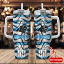 Carolina Panthers NFL Custom Stanley Quencher 30oz-40oz Stainless Steel Tumbler Hot And Cold Tumbler