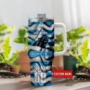 Carolina Panthers NFL Custom Stanley Quencher 30oz-40oz Stainless Steel Tumbler Hot And Cold Tumbler