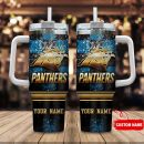 Carolina Panthers NFL Custom Stanley Quencher 30oz-40oz Stainless Steel Tumbler Hot And Cold Tumbler