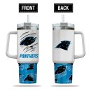 Carolina Panthers NFL Custom Stanley Quencher 30oz-40oz Stainless Steel Tumbler Hot And Cold Tumbler