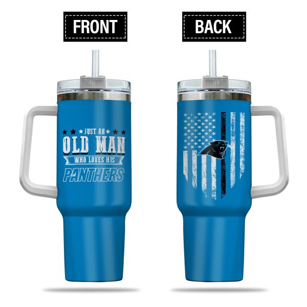 Carolina Panthers NFL Custom Stanley Quencher 30oz-40oz Stainless Steel Tumbler Hot And Cold Tumbler