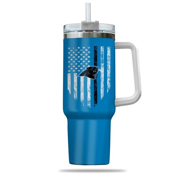 Carolina Panthers NFL Custom Stanley Quencher 30oz-40oz Stainless Steel Tumbler Hot And Cold Tumbler - Image 2
