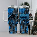 Carolina Panthers NFL Custom Stanley Quencher 30oz-40oz Stainless Steel Tumbler Hot And Cold Tumbler