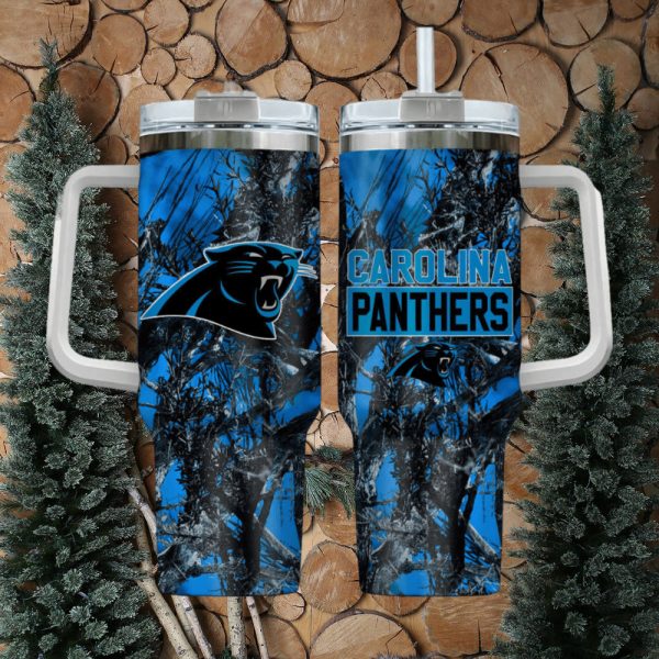 Carolina Panthers NFL Custom Stanley Quencher 30oz-40oz Stainless Steel Tumbler Hot And Cold Tumbler - Image 2