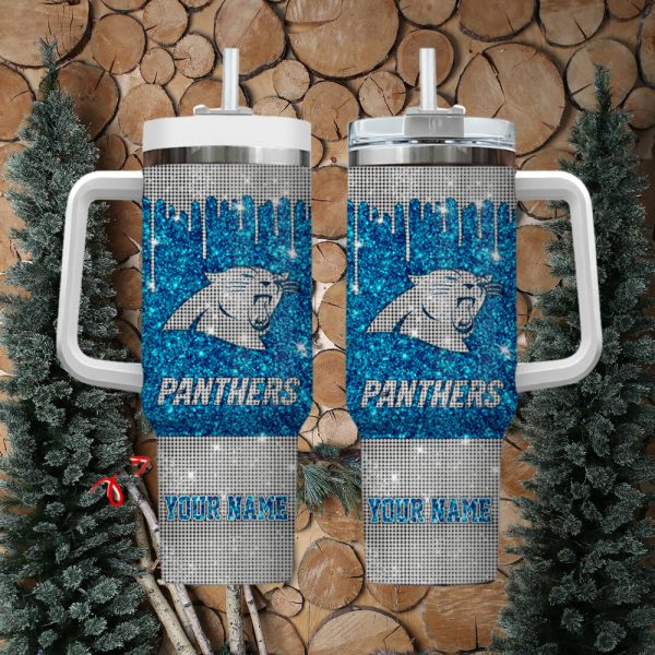 Carolina Panthers NFL Custom Stanley Quencher 30oz-40oz Stainless Steel Tumbler Hot And Cold Tumbler - Image 2