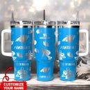 Carolina Panthers NFL Custom Stanley Quencher 30oz-40oz Stainless Steel Tumbler Hot And Cold Tumbler