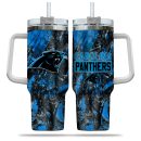 Carolina Panthers NFL Hunting Custom Stanley Quencher 30oz-40oz Stainless Steel Tumbler Hot And Cold Tumbler