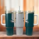 Philadelphia Eagles NFL Custom Stanley Quencher 30oz-40oz Stainless Steel Tumbler Hot And Cold Tumbler