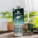 Philadelphia Eagles NFL Custom Stanley Quencher 30oz-40oz Stainless Steel Tumbler Hot And Cold Tumbler