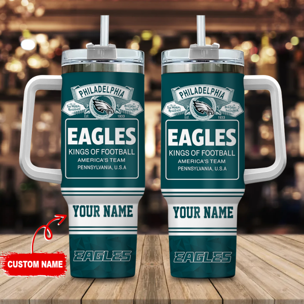 Philadelphia Eagles NFL Bud Light Custom Stanley Quencher 30oz-40oz Stainless Steel Tumbler Hot And Cold Tumbler