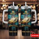 Philadelphia Eagles NFL Glitter Golden Logo Custom Stanley Quencher 30oz-40oz Stainless Steel Tumbler Hot And Cold Tumbler