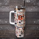 Cincinnati Bengals NFL Custom Stanley Quencher 30oz-40oz Stainless Steel Tumbler Hot And Cold Tumbler