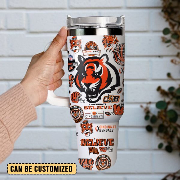 Cincinnati Bengals Football NFL Sport Custom Stanley Quencher 30oz-40oz Stainless Steel Tumbler Hot And Cold Tumbler - Image 2