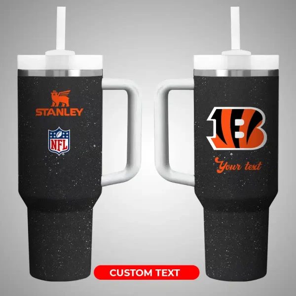 Cincinnati Bengals NFL Custom Stanley Quencher 30oz-40oz Stainless Steel