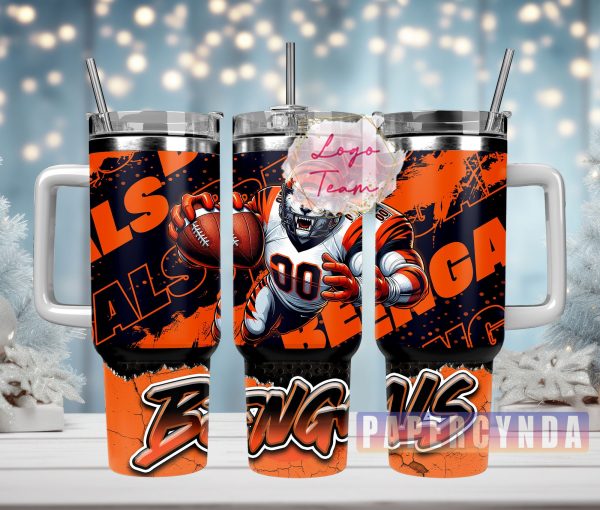 Cincinnati Bengals Custom Stanley Quencher 30oz-40oz Stainless Steel Tumbler Hot And Cold Tumbler