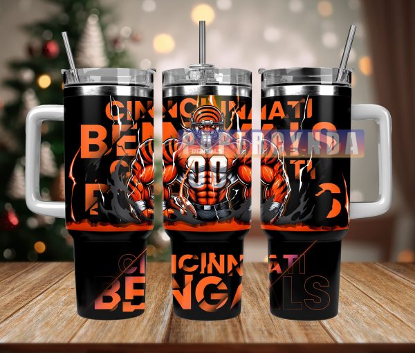 Cincinnati Bengals Custom Stanley Quencher 30oz-40oz Stainless Steel Tumbler Hot And Cold Tumbler