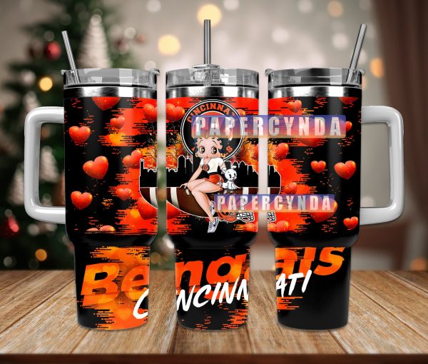 Cincinnati Bengals Custom Stanley Quencher 30oz-40oz Stainless Steel Tumbler Hot And Cold Tumbler