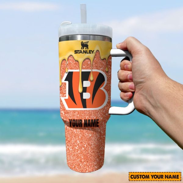 NFL Cincinnati Bengals Custom Stanley Quencher 30oz-40oz Stainless Steel Tumbler Hot And Cold Tumbler