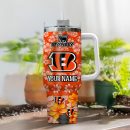 Cincinnati Bengals NFL Tropical Floral Custom Stanley Quencher 30oz-40oz Stainless Steel