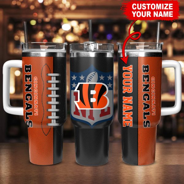 Cincinnati Bengals NFL Custom Stanley Quencher 30oz-40oz Stainless Steel Tumbler Hot And Cold Tumbler - Image 2