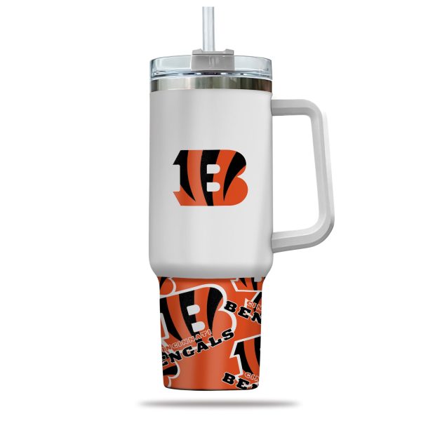 Cincinnati Bengals NFL Custom Stanley Quencher 30oz-40oz Stainless Steel Tumbler Hot And Cold Tumbler - Image 2