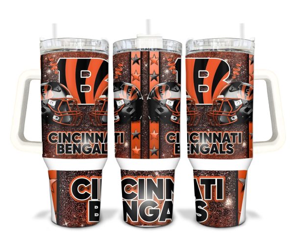 Cincinnati Bengals NFL Custom Stanley Quencher 30oz-40oz Stainless Steel Tumbler Hot And Cold Tumbler