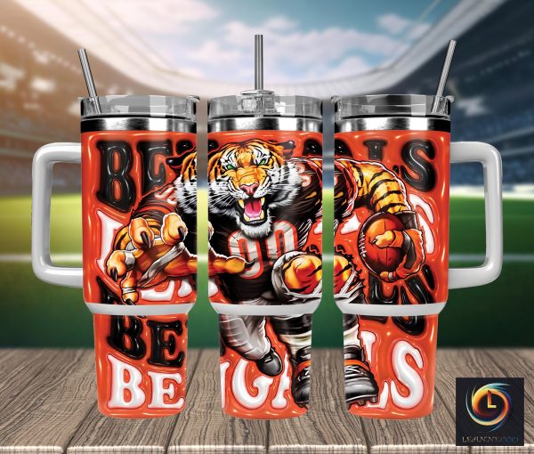 Cincinnati Bengals NFL Mascot Custom Stanley Quencher 30oz-40oz Stainless Steel Tumbler Hot And Cold Tumbler