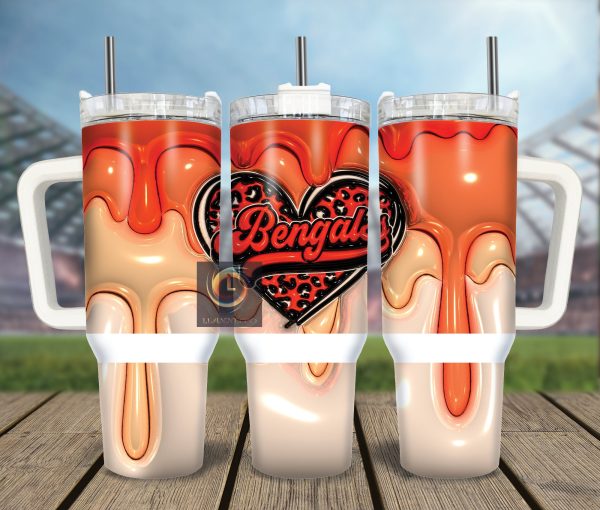 Cincinnati Bengals NFL Custom Stanley Quencher 30oz-40oz Stainless Steel Tumbler Hot And Cold Tumbler