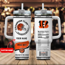 Cincinnati Bengals NFL Champion Claw Custom Stanley Quencher 30oz-40oz Stainless Steel Tumbler Hot And Cold Tumbler