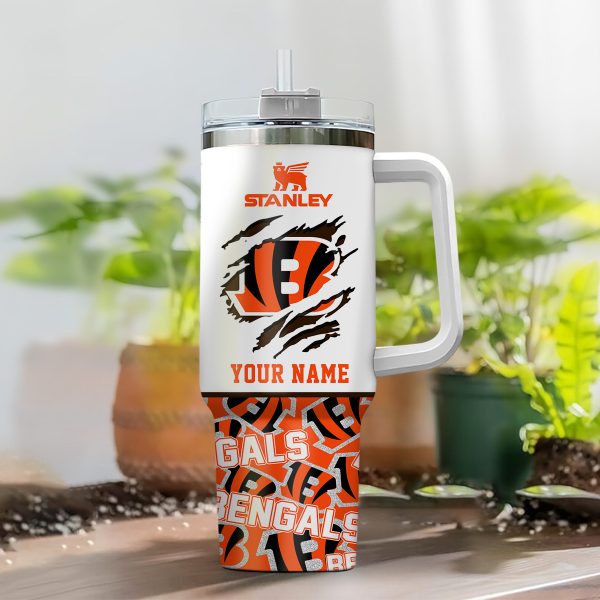 Cincinnati Bengals NFL Custom Stanley Quencher 30oz-40oz Stainless Steel Tumbler Hot And Cold Tumbler - Image 2