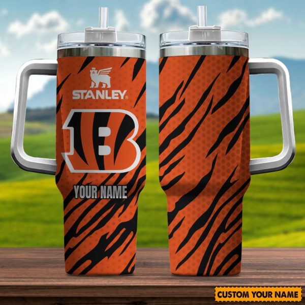 Cincinnati Bengals NFL Custom Stanley Quencher 30oz-40oz Stainless Steel Tumbler Hot And Cold Tumbler