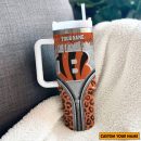 Cincinnati Bengals NFL Glitter Leopard Print Custom Stanley Quencher 30oz-40oz Stainless Steel Tumbler Hot And Cold Tumbler