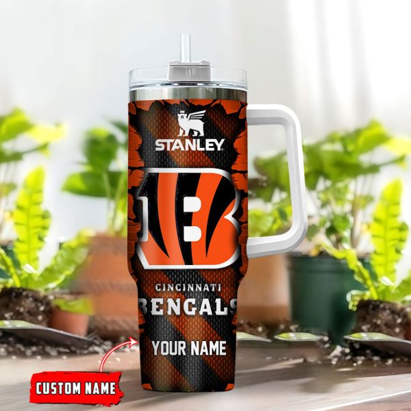 Cincinnati Bengals NFL Custom Stanley Quencher 30oz-40oz Stainless Steel Tumbler Hot And Cold Tumbler - Image 2