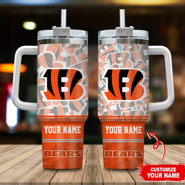 Cincinnati Bengals NFL Custom Stanley Quencher 30oz-40oz Stainless Steel Tumbler Hot And Cold Tumbler