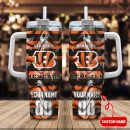 Cincinnati Bengals NFL Custom Stanley Quencher 30oz-40oz Stainless Steel Tumbler Hot And Cold Tumbler