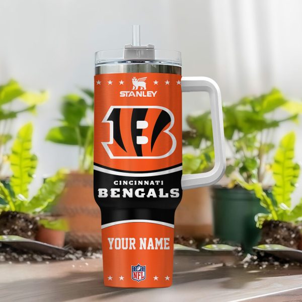 Cincinnati Bengals NFL Custom Stanley Quencher 30oz-40oz Stainless Steel Tumbler Hot And Cold Tumbler - Image 2