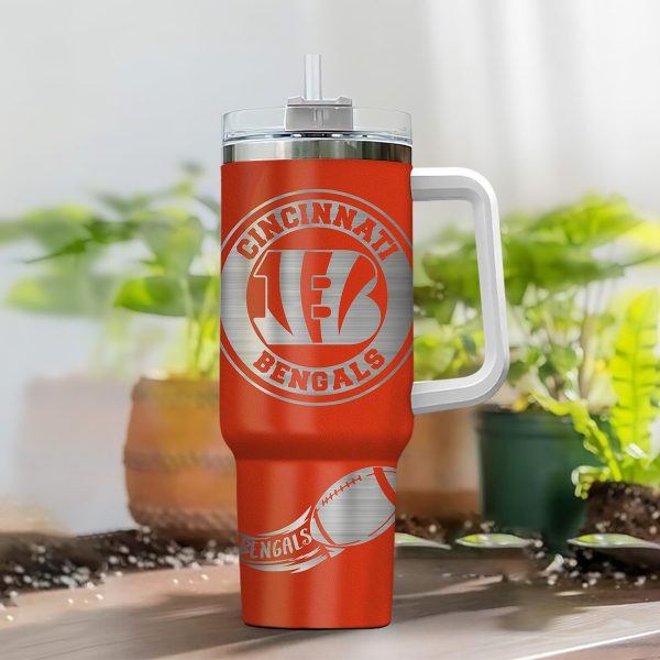 Cincinnati Bengals NFL Custom Stanley Quencher 30oz-40oz Stainless Steel Tumbler Hot And Cold Tumbler - Image 2