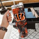 Cincinnati Bengals NFL Hunting Custom Stanley Quencher 30oz-40oz Stainless Steel Tumbler Hot And Cold Tumbler