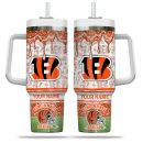 Cincinnati Bengals NFL Glitter Custom Stanley Quencher 30oz-40oz Stainless Steel Tumbler Hot And Cold Tumbler