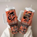 Cincinnati Bengals NFL Glitter Custom Stanley Quencher 30oz-40oz Stainless Steel Tumbler Hot And Cold Tumbler