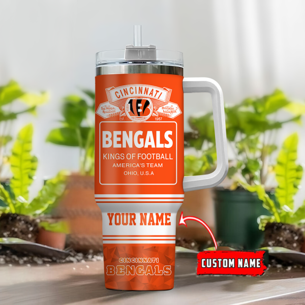 Cincinnati Bengals NFL Bud Light Custom Stanley Quencher 30oz-40oz Stainless Steel Tumbler Hot And Cold Tumbler - Image 2
