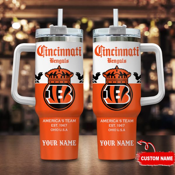Cincinnati Bengals NFL Corona Extra Custom Stanley Quencher 30oz-40oz Stainless Steel Tumbler Hot And Cold Tumbler