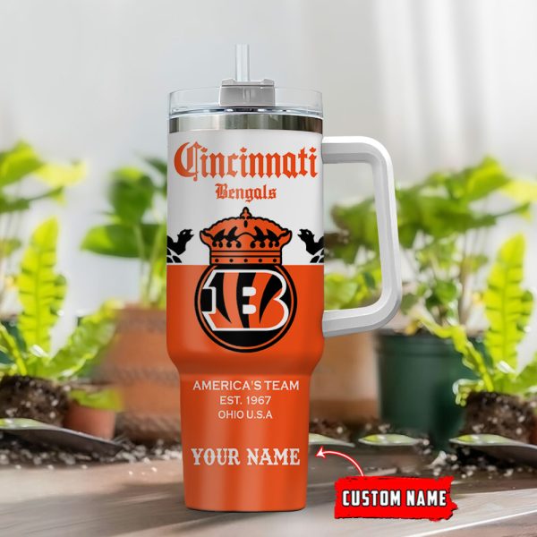 Cincinnati Bengals NFL Corona Extra Custom Stanley Quencher 30oz-40oz Stainless Steel Tumbler Hot And Cold Tumbler - Image 2