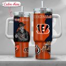 NFL Cincinnati Bengals Gangster Skeleton Custom Stanley Quencher 30oz-40oz Stainless Steel Tumbler Hot And Cold Tumbler